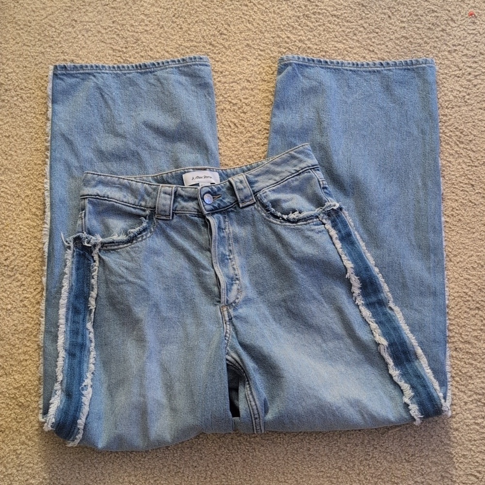 & Other Stories Fringe Wide Leg Jeans Size 4 - Picture 2 of 16